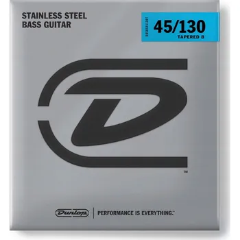 Struna pro kytaru a smyčcový nástroj Struny Dunlop Super Bright Stainless pro 5strunnou baskytaru 45-130 Tappered DBSBS45130T