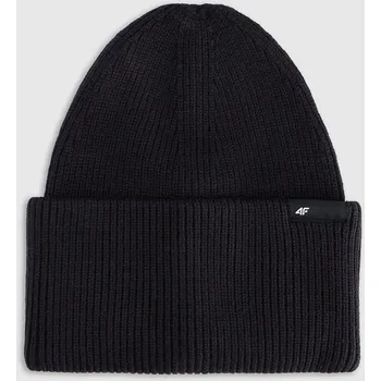 Čepice 4F zimní čepice beanie černá, univerzální velikost