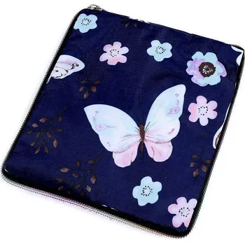 Skládací nákupní taška se zipem pevná 38x44 cm