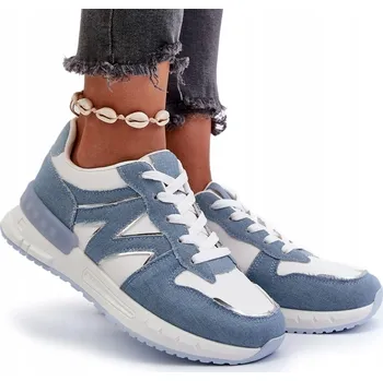 Dámské tenisky Dámské tenisky z eko kůže, klasické, módní, modré, velikost 38