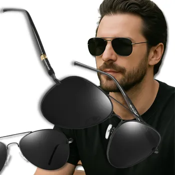 Sluneční brýle Sluneční brýle EdiBazzar černé "nerd" polarizační UV-400 kat. 3