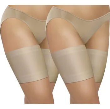 Dámské spodní prádlo Sesto Senso 2 páry stehenních pásků se silikonem gładkie béžové 65-70 L