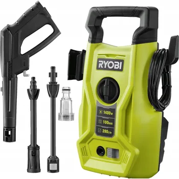 Vysokotlaký čistič RYOBI KOMPAKTNÍ TLAKOVÁ MYČKA 1400W 100 BAR 390 L/H S VARIO LANCE RY100PWA