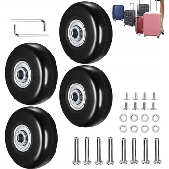 4x NÁHRADNÍ KOLEČKA KE KUFRU CESTOVNÍMU ZAVAZADLU ODOLNÁ SADA KOL
