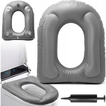 PROTISKLUZOVÝ NAFUKOVACÍ NÁSTAVEC NA WC SEDÁTKO S PUMPIČKOU PRO DOSPĚLÉ 50 X 39 CM