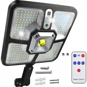 Venkovní osvětlení SOLÁRNÍ LAMPA LED ULICE ZAHRADNÍ HALOGEN SOLÁRNÍ + DÁLKOVÉ OVLÁDÁNÍ SENZOR POHYBU