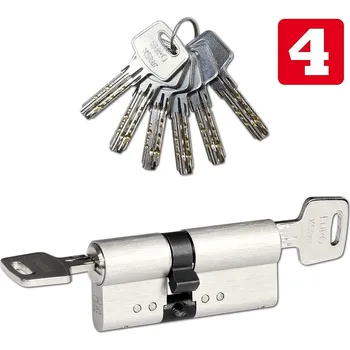 Vložka do dveří Cylindrická bezpečnostní vložka s prostupovou spojkou RICHTER EURO XSTAR R4, Vložka s prostupovou spojkou 30/35 mm