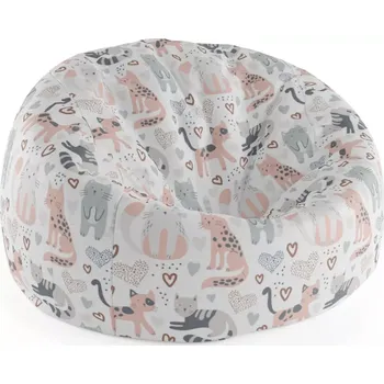 Sedací pytel Sablio Sedací vak Cocoon Malované kočičky - 75 x 45 x 35 cm