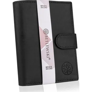 Peněženka Betlewski peněženka z pravé kůže černá - muž