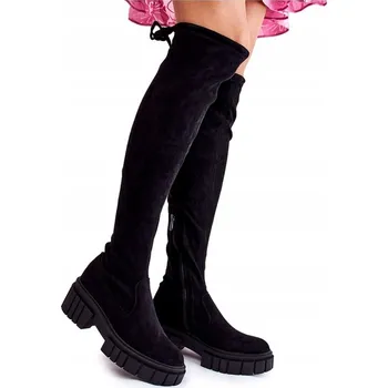 Dámské kozačky Seastar dámské kozačky nad koleno s plochým podpatkem, velikost 39