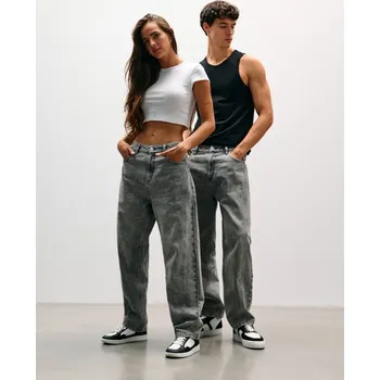 Pánské džíny Sinsay - Džíny barrel leg - šedá - 486FB-09J - 486FB-09J-324