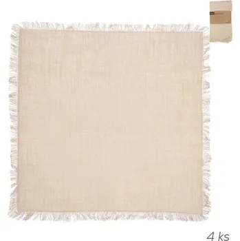 Papírový ubrousek Ubrousek bavlna 4 ks 45x45 cm béžová