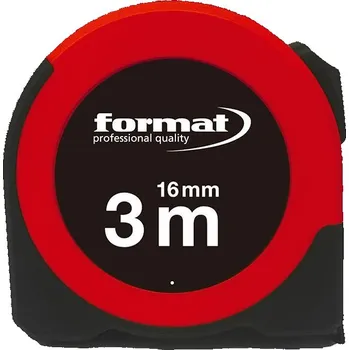 metr Svinovací metr 3 m x 16 mm bílý s okénkem FORMAT