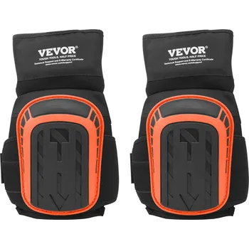 Chránič kolene Vevor Chrániče kolen s pěnovým gelem, prodloužené, 2 popruhy, černo-oranžové
