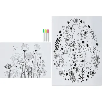 Velikonoční dekorace 660181 - Tchibo - Sada na velikonoční kresby do oken - barva: zelená