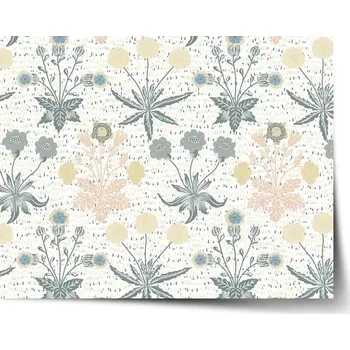 Plakát Sablio Plakát Šedé květiny - 60x40 cm