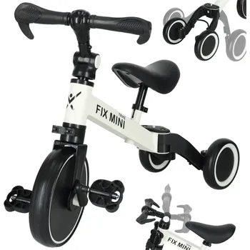 Dětská tříkolka KIK Tříkolka 3 v 1 TRIKE FIX MINI SPEED s pedály bílá