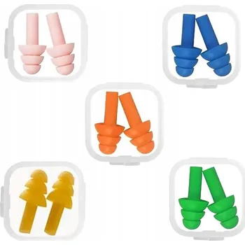 5 PÁRŮ ŠPUNTŮ DO UŠÍ PRO SNÍŽENÍ HLUKU, ZVUKU, DO BAZÉNU, NA UČENÍ PLAVÁNÍ PRO DĚTI