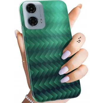 Pouzdro na mobilní telefon Zadní Kryt Hello Case pro MOTOROLA MOTO G24 / MOTO G04 zelený