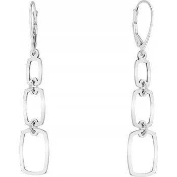 Náušnice STŘÍBRNÉ Dámské NÁUŠNICE ryzost 925 Visací Dlouhé Geometrické