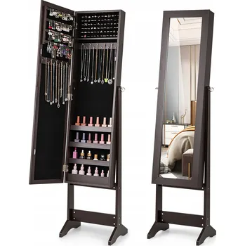 Toaletní stolek Skříňka na šperky se zrcadlem Toaletní Stolek stojící