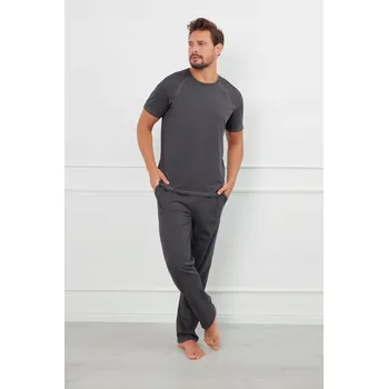 Pánské pyžamo Salomon pánské pyžamo krátký rukáv, dlouhé kalhoty S