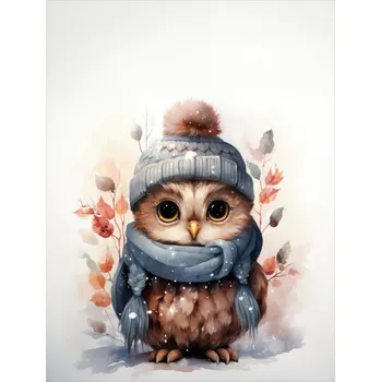 Panel na ušití dětské deky Wellsoft fleece 145x110 pohádková sova