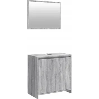 Koupelnový nábytek Dvou-dílná sada koupelnového nábytku, šedý dub sonoma