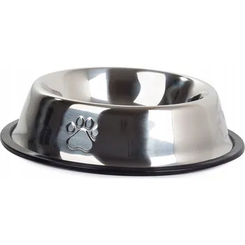 Miska pro psa Jedna kovová miska Przyjaciele stříbrná 0,15 l