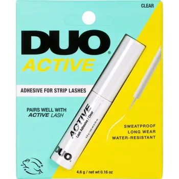 Umělé řasy Bezbarvé lepidlo na umělé řasy DUO Active Clear Ardell voděodolné 4,6 g