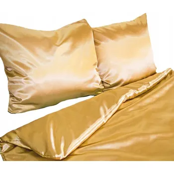 Povlečení Saténové Povlečení 140+2x70 MOKER zlaté