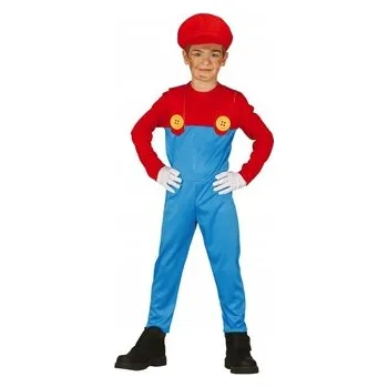 Karnevalový kostým KOSTÝM SUPER MARIO HRA MARIO KOMBINEZA 110-115