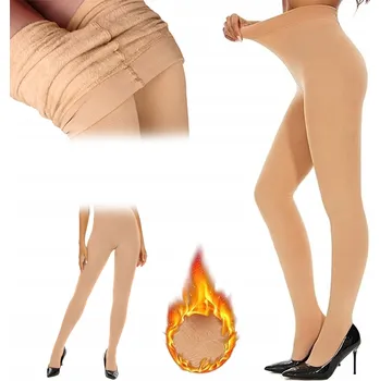 Dámské punčochy PUNČOCHÁČE ZATEPLENÉ KOŽEŠINOU, TEPLÉ DÁMSKÉ ZIMNÍ KALHOTY, LEGÍNY NA ZIMU