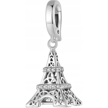 Přívěsek Stříbrný přívěsek Charms – Eiffelova věž Paříž, korálek stříbro 925