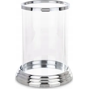 Svícen SKLENĚNÝ SVÍCEN VYSOKÝ ELEGANTNÍ GLAMOUR DEKORACE LAMPION