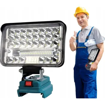 Pracovní světlo PRO pracovní dílenská halogenová lampa na akumulátor 60W 48LED
