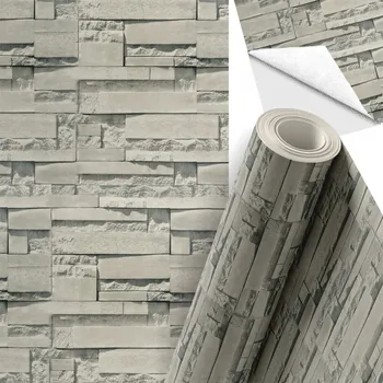 Tapeta Tapeta samolepicí na zeď v roli s lepidlem, dýha 10 m x 45 cm, CIHLA