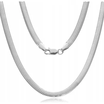 Náhrdelník STŘÍBRNÝ DÁMSKÝ NÁHRDELNÍK HAD PLOCHÝ SNAKE 18 PÁSKA 50 cm