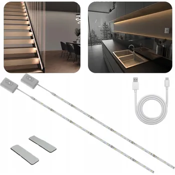 LED osvětlení Zestaw Oswietlenia LED Sciemniany Pasek s Dálkovým Ovládáním pro Skříně, Pracovní Desky, Police, TV