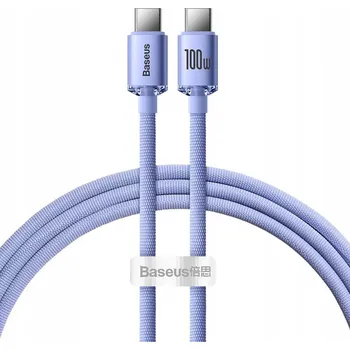 Datový kabel Kabel Baseus USB typ C - USB typ C 1,2 m fialový