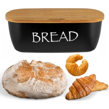 chlebník Chlebník s prkénkem Kamille černý bambus