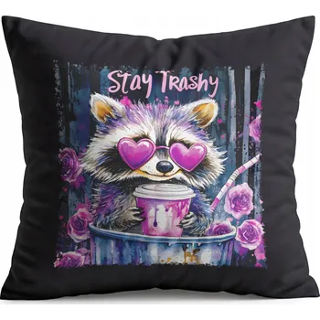 Polštář POLŠTÁŘ ČERNÝ DÁREK - ZVÍŘATA MÝVAL