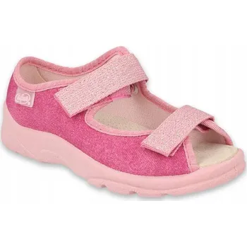 Dívčí sandály Befado dětské sandály textilní růžové velikost 27