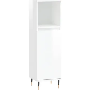 Koupelnový nábytek VidaXL Koupelnová skříňka, vysoký lesk, bílá