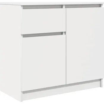 Komoda Bílá komoda z dřevotřísky, 71 x 35 x 65 cm, se 2 dvířky a 1 zásuvkou