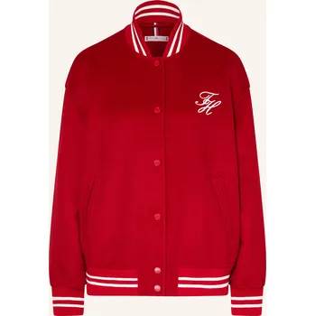 Tommy Hilfiger Dámská Univerzitní Bunda, červená, 34