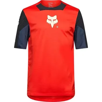 cyklistický dres FOX Defend Elevated dres Fluorescent Red, L