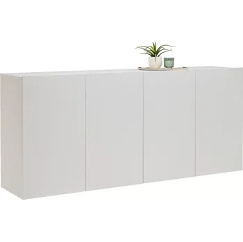 Komoda Bílá nástěnná komoda Bernadette 180 x 80 x 42 MDF