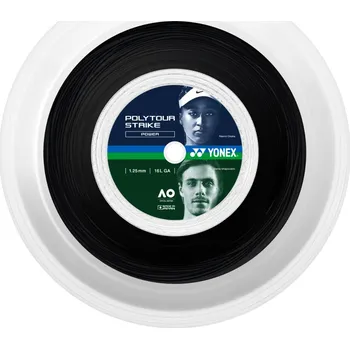 Struna na výplet tenisové rakety Tenisový výplet Yonex Poly Tour Strike Black (200 m) 1,20 mm