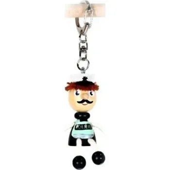 POLICISTA - dřevěná ručně malovaná klíčenka